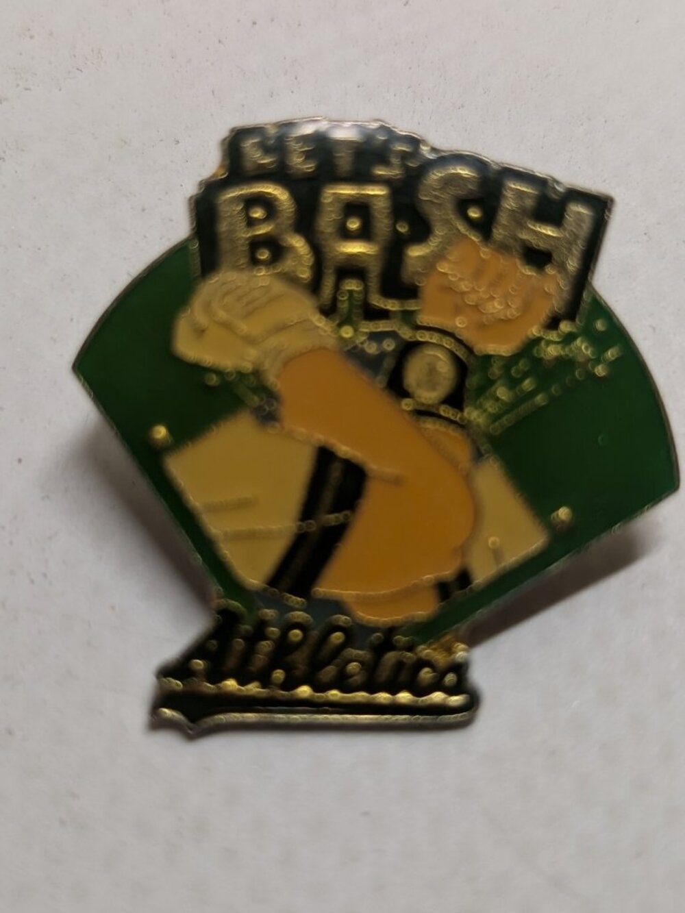 Let's Bash Athletics Pin Oakland A's Baseball Vintage! 1988 Collectors
